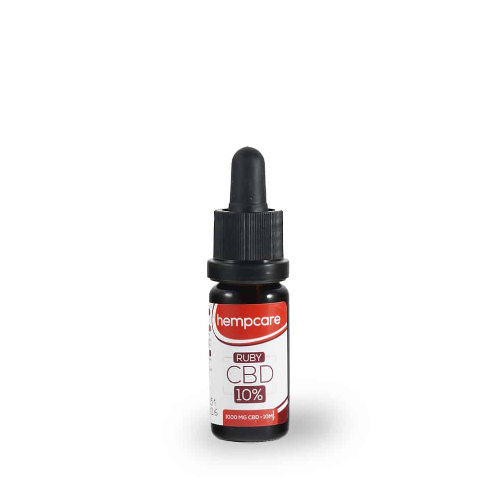 Ruby Hempcare 10% buteleczka o pojemności 10 ml – widok z przodu