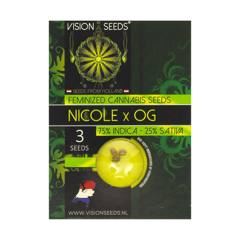 Vision Seeds Feminized Weed Seeds NICOLE X OG Smartific 2014256/2014255