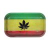 ? Rasta Leaf Large Metal Rolling Tray Smartific 8718274713497