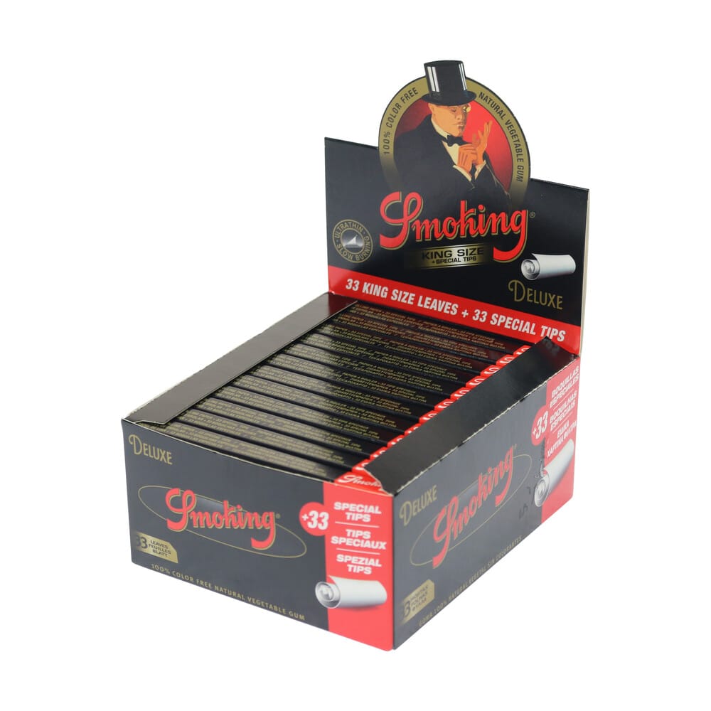 ? Smoking Deluxe Black King Size y papel de fumar largo Smartific 8414775013066