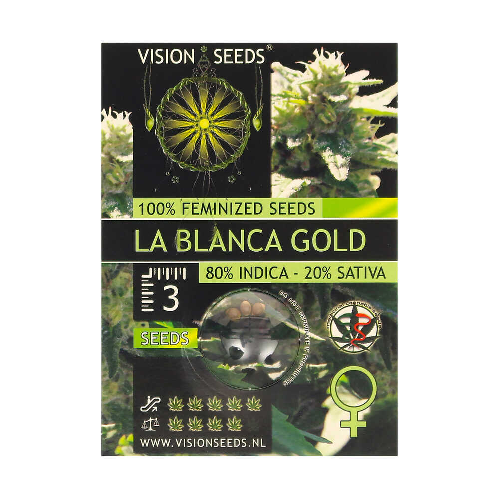 Vision Seeds Feminized Weed Seeds LA BLANCA GOLD Smartific 2014248/2014247