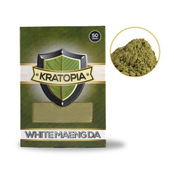 White Maeng Da Kratom – Vorderansicht + Inhalt Kratopia