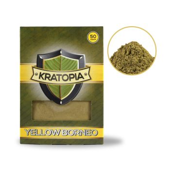 Yellow Borneo Kratom: voorkant en inhoud