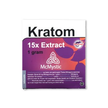 Kratom 15 x 1 gramme Vue de face McMystic