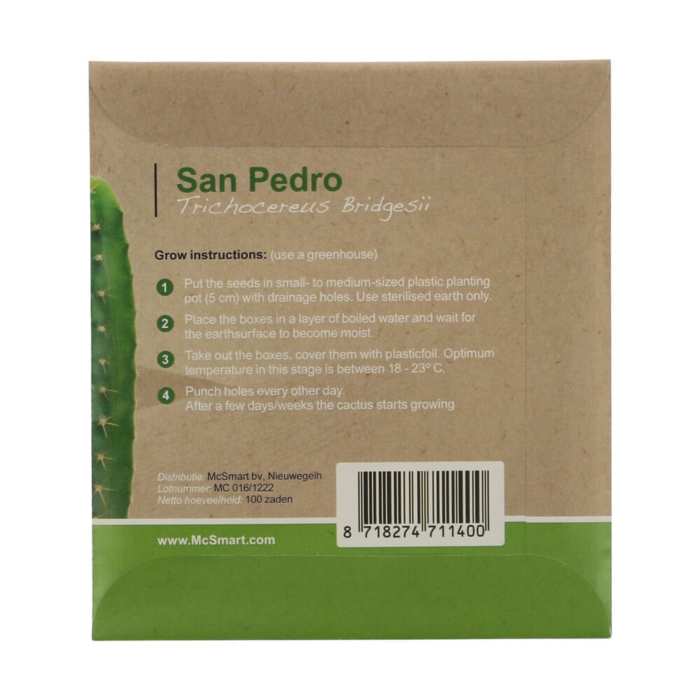 ? San Pedro cactus zaden (Trichocereus Bridgesii) Smartific 8718274711400