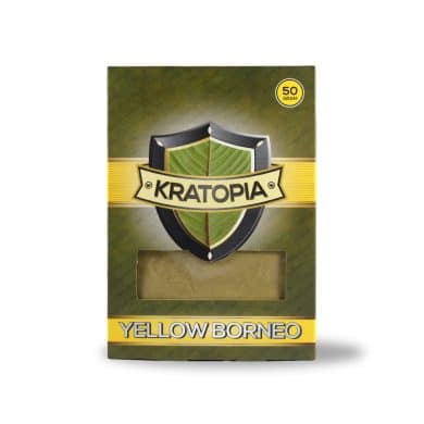 Yellow Borneo Kratom front view Kratopia